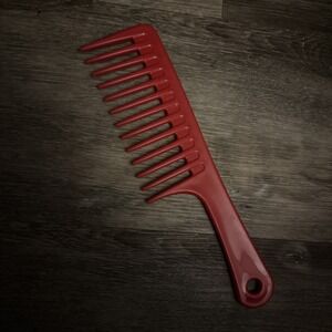 Large Wide Tooth Comb for Wet long Curly Hair Detangler Comb for Women Men RED
